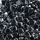 Matubo Czech Ginko Beads Jet Hematite 12g