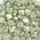 Matubo Czech Ginko Beads Chalk Light Green Luster 12g