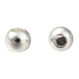 Round Metal Bead 3mm Silver Plated 50/pk