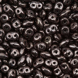 *Czech Miniduo Beads Jet Copper 8g