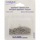 Sequin Pins 1/2" Silver 250/pk