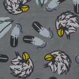 Cotton Fabric Real Beads Eagle Grey - Half Yard