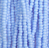 11/0 Czech Charlottes #33000 Bleu pâle opaque 12 fils/écheveau