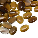 Cat Eye Cabochons, Oval 18x13mm Brown 10/pk