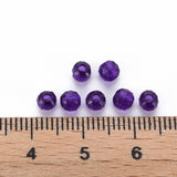 Faceted Plastic Beads 4mm Transparent Purple 25g