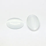 Cat Eye Cabochons, Oval 18x13mm White 10/pk