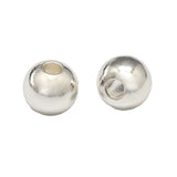 Round Metal Bead 4mm Silver Plated 50/pk