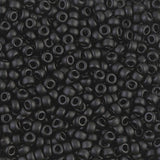 11/0 Miyuki Seed Beads #0401SF Semi Matte Black 22g
