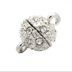 Magnetic Rhinestone Clasp 9mm Round Nickel 1/pk
