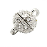 9mm Nickel Magnetic Rhinestone Clasp 1/pk