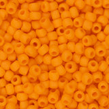 8/0 Toho Seed Beads #42DF Opaque Frosted Cantaloupe 8-9g Vial