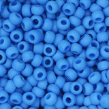 8/0 Toho Seed Beads #43DF Opaque Frosted Cornflower 8-9g Vial