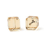 K9 Glass Cube Beads 8mm Gold Champagne 10/pk