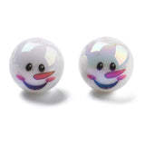 Snowman Acrylic Beads 15mm Luster Mix 5/pk