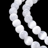 Selenite Beads 8mm Round Grade AAA (Natural) 15-16" Strand