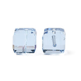 K9 Glass Cube Beads 8mm Light Sapphire 10/pk