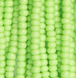 13/0 Czech Charlottes #53410 Opaque Lime 12str/Hank