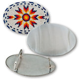 Grande ceinture à boucle de ceinture ovale en acier 1/pk