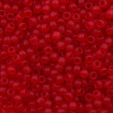 8/0 Toho Seed Beads #5BF Tr Frosted Siam Ruby 8-9g Vial