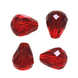 K9 Glass Teardrop Beads 10x8mm Siam 10/pk
