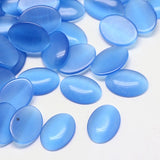 Cat Eye Cabochons, Oval 18x13mm Blue 10/pk