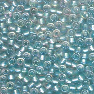 6/0 Miyuki Seed Beads #3638 Pearlized Lt Aqua Crystal AB 22g