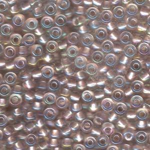 6/0 Miyuki Seed Beads #3641 Pearlized Blush Crystal AB 22g