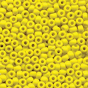6/0 Miyuki Seed Beads #0404F Opaque Matte Yellow 22g