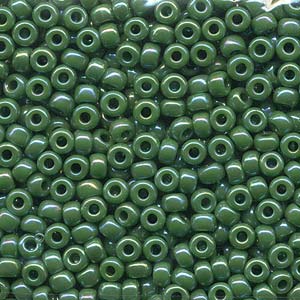 6/0 Miyuki Seed Beads #0411R Opaque Green AB 22g