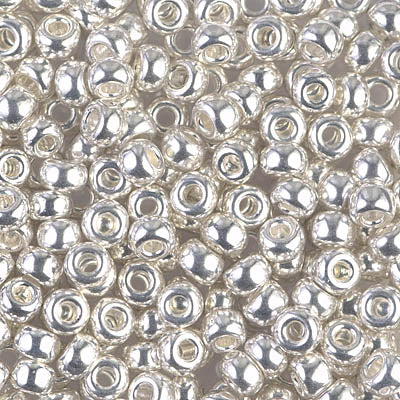 8/0 Miyuki Seed Beads #0961 Bright Sterling Plated 25g