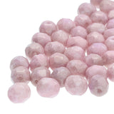 Fire Polished 6mm Round Chalk Lilac Luster 25/Strand