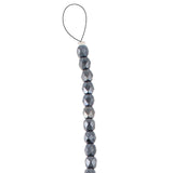 Fire Polished 4mm Round Jet Hematite 40/Strand