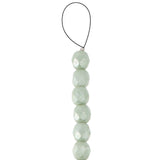 Fire Polished 6mm Round Chalk Green Luster 25/Strand