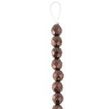 Fire Polished 6mm Round Jet Bronze 25/Strand
