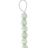 Fire Polished 8mm Round Chalk Green Luster 20/Strand