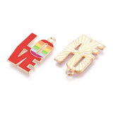 Pride Love Enamel Pendant 24x15mm 5/pk