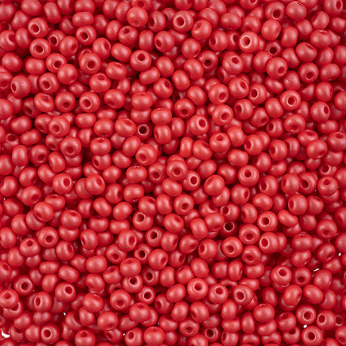 8/0 Czech Seed Beads #047 Permalux Red 22g