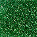 Perles de rocaille tchèques 10/0 #1300V vert citron doublé d'argent 22g