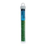 Perles de rocaille tchèques 10/0 #1300V vert citron doublé d'argent 22g