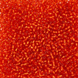 10/0 Czech Seed Beads #424 Silver Lined Orange 22g