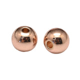 Round Metal Beads 6mm Rose Gold Plated 50/pk