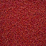11/0 Czech Seed Beads #43190 Opaque Red Matte Rainbow 23g