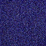 11/0 Czech Seed Beads #43216 Silver Lined Cobalt Blue Rainbow 23g