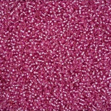 11/0 Czech Seed Beads #43283 Silver Lined Bubblegum Pink Solgel 23g
