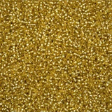 11/0 Czech Seed Beads #43292 Silver Lined Mustard Solgel 23g