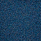 11/0 Czech Cut Seed Beads #37084 Opaque Blue Rainbow 13g