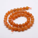 Red Aventurine Beads 6mm Round Grade A (Natural) 15-16" Strand