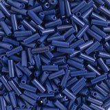 #3 Czech Bugle Beads Opaque Dark Royal Blue 25g Bag