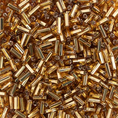 Silver Lined Orange - Bugle, #2 25g