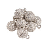 Magnetic Rhinestone Clasp 10mm Nickel 1/pk